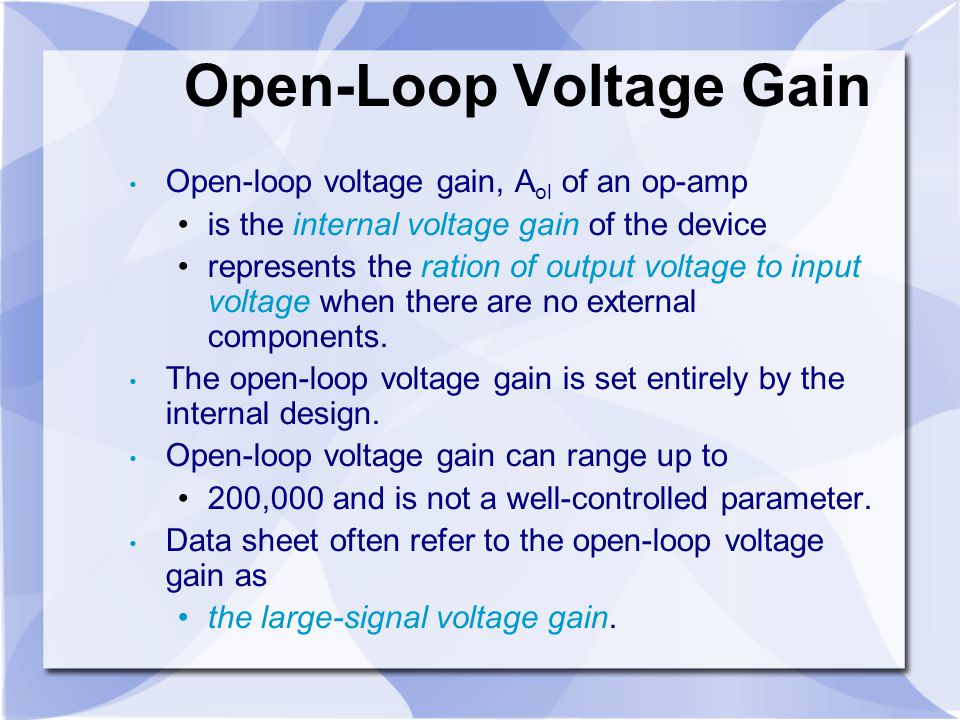 Open-Loop Voltage Gain