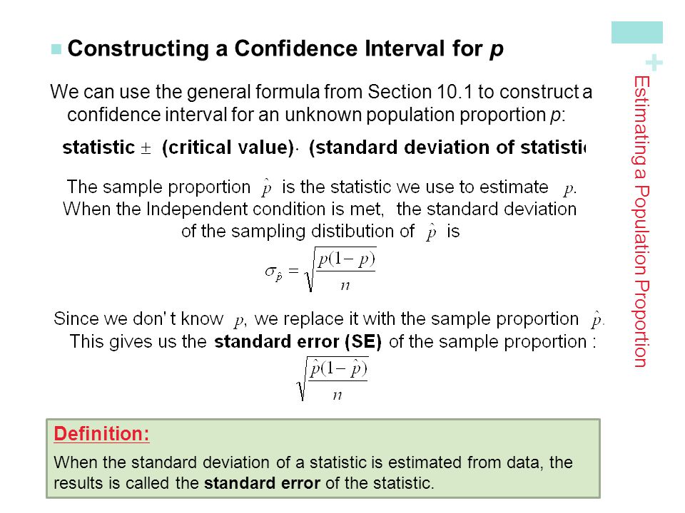 Estimating a Population Proportion - ppt video online download