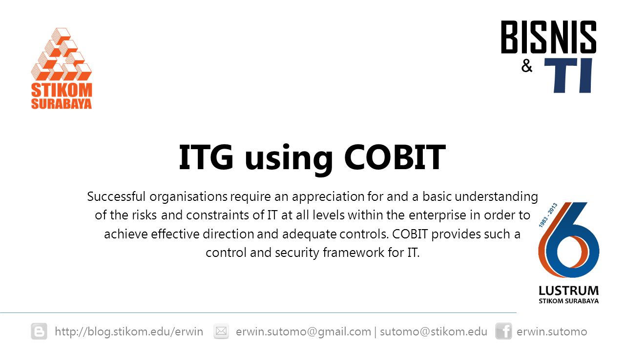 TI BISNIS ITG using COBIT &amp; - ppt video online download