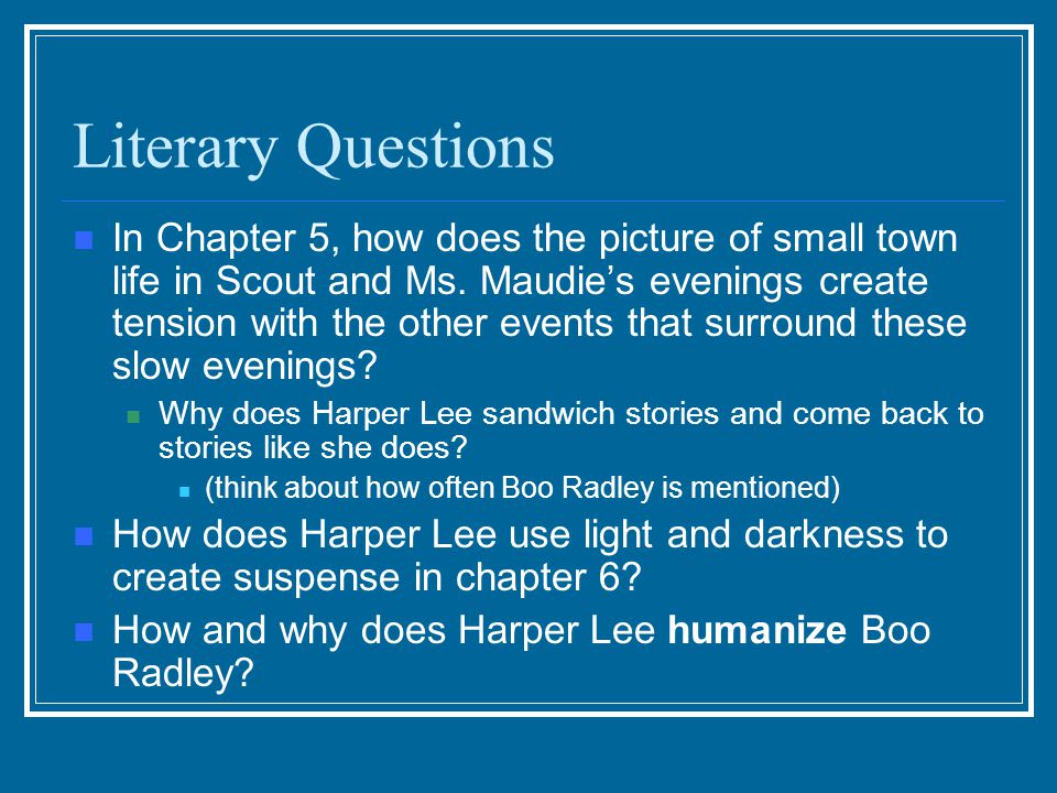 Literary Questions