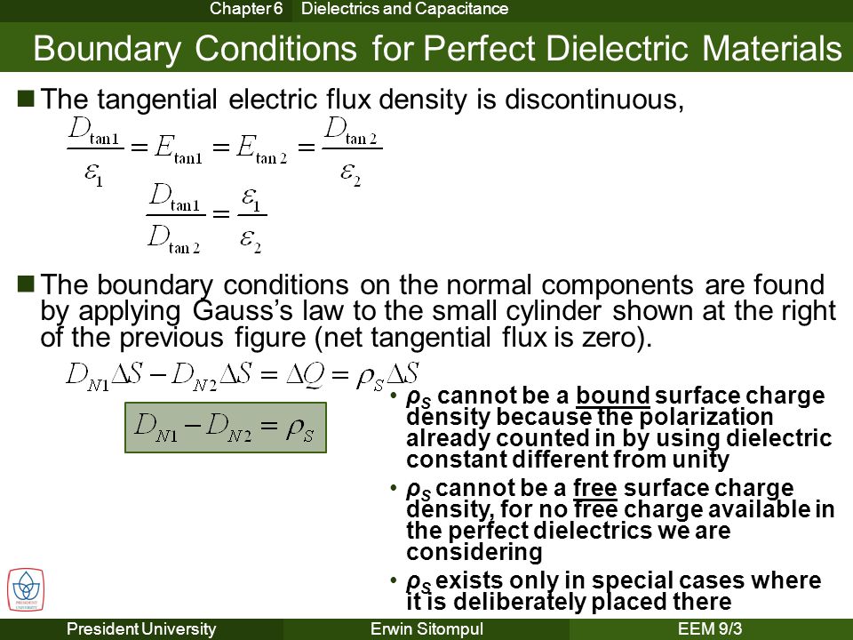 Boundary Conditions for Perfect Dielectric Materials - ppt video 