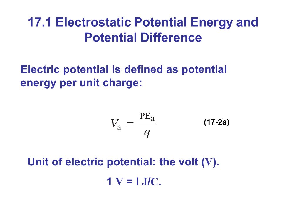 Chapter 17 Electric Potential. - ppt video online download