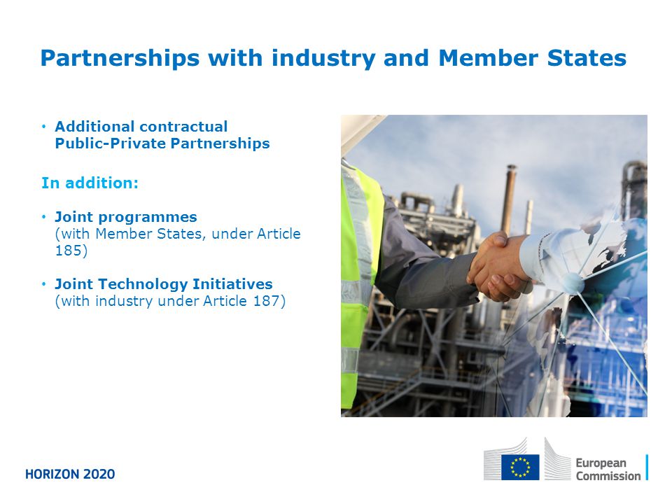 Partnerships with industry and Member States