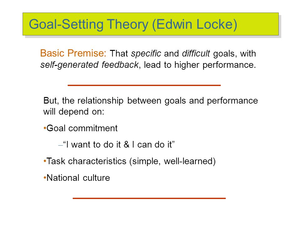 Enhances probability that goals will be achieved
