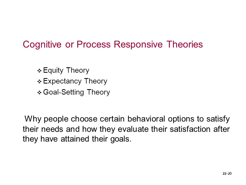 Cognitive or Process Responsive Theories