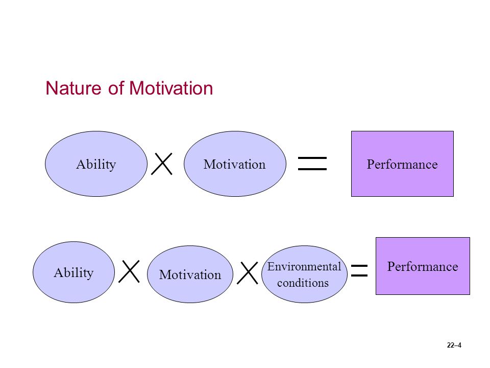 Nature of Motivation Ability Motivation Performance Ability Motivation