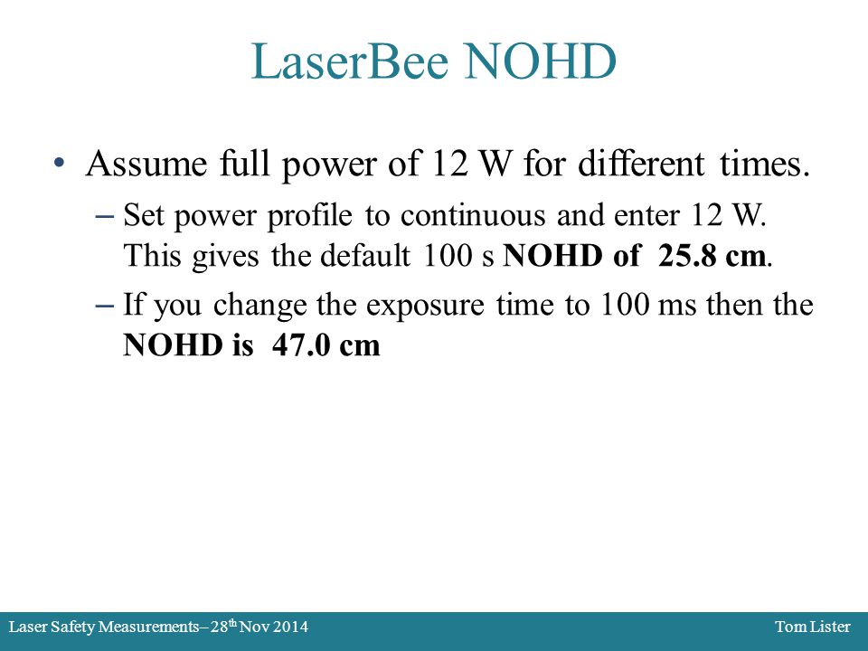 Laser Safety Calculations - ppt video online download