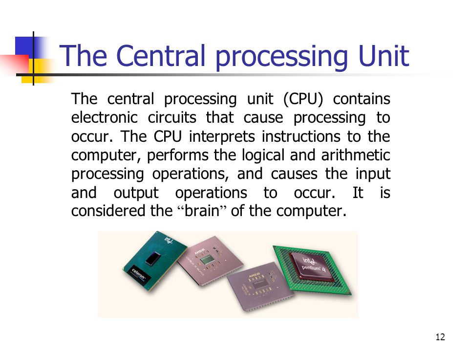 The Central processing Unit