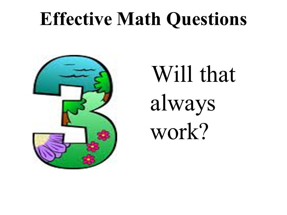 Effective Math Questions