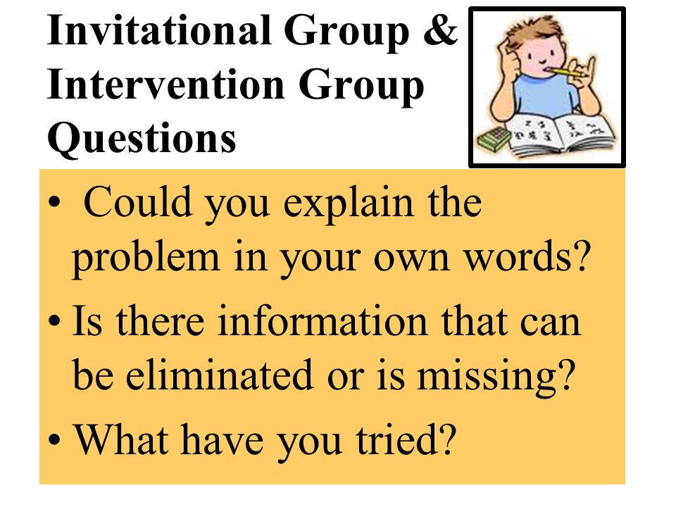 Invitational Group & Intervention Group Questions