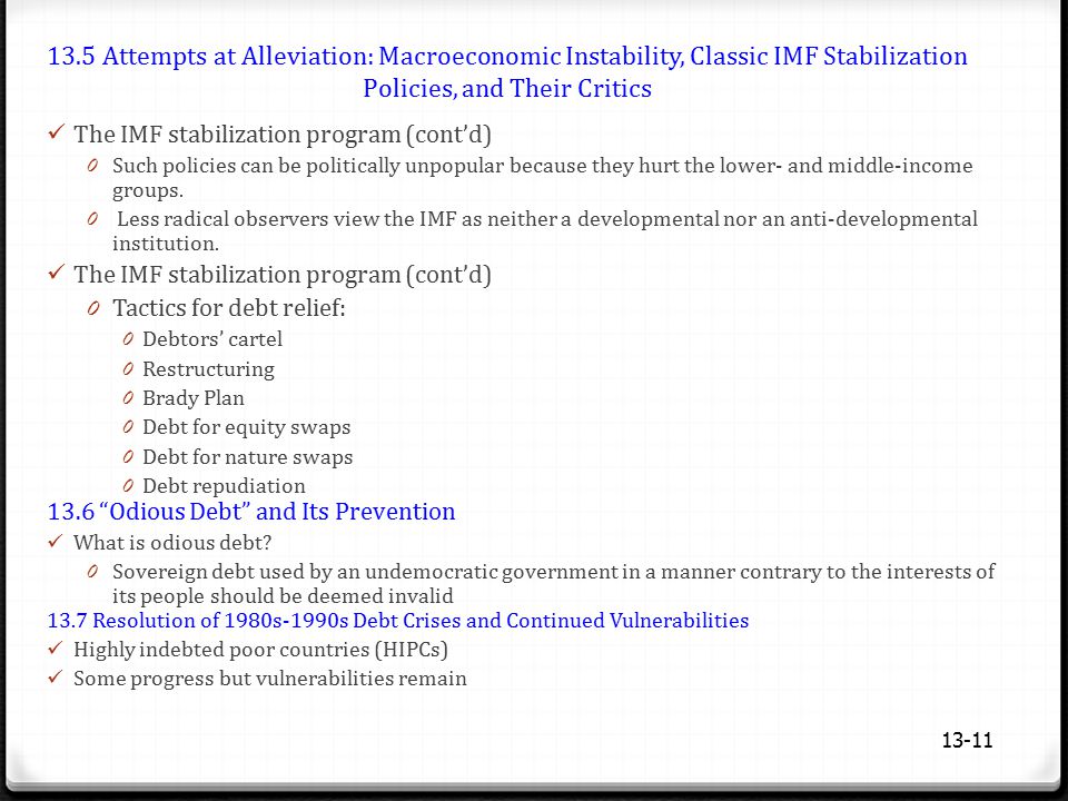 13.5 Attempts at Alleviation: Macroeconomic Instability, Classic IMF Stabilization Policies, and Their Critics