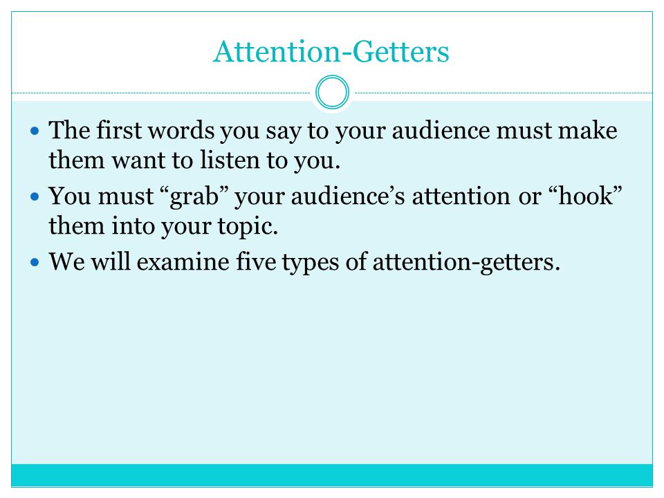 creative attention getters for speeches
