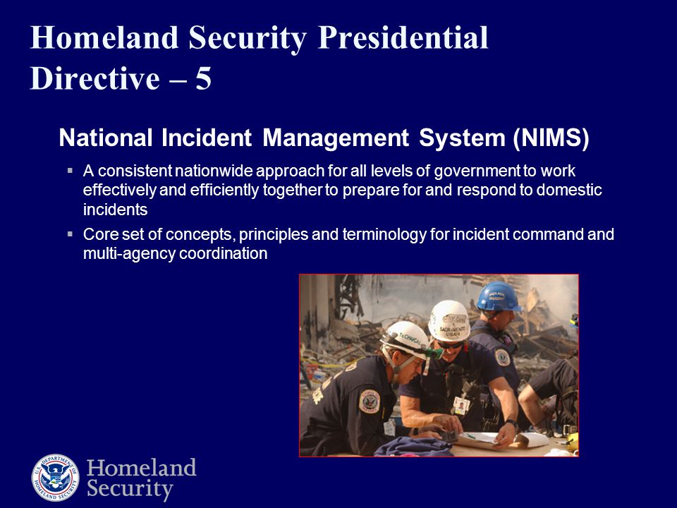 Homeland Security Presidential Directive – 5