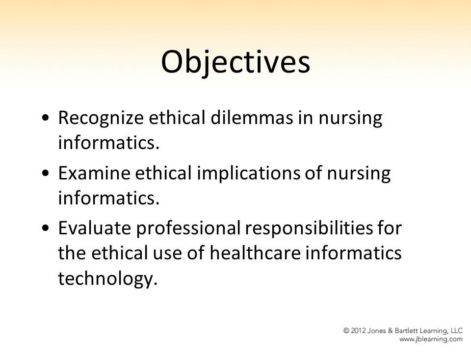 goals for nursing informatics theory and application