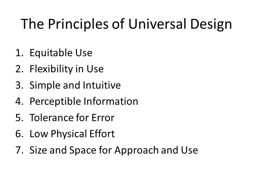 7 Principles Of Universal Design