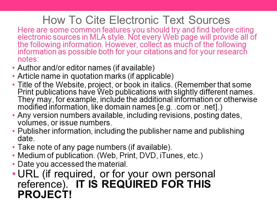 Mla Format Resources Sample Page And Citation Examples Ppt Download