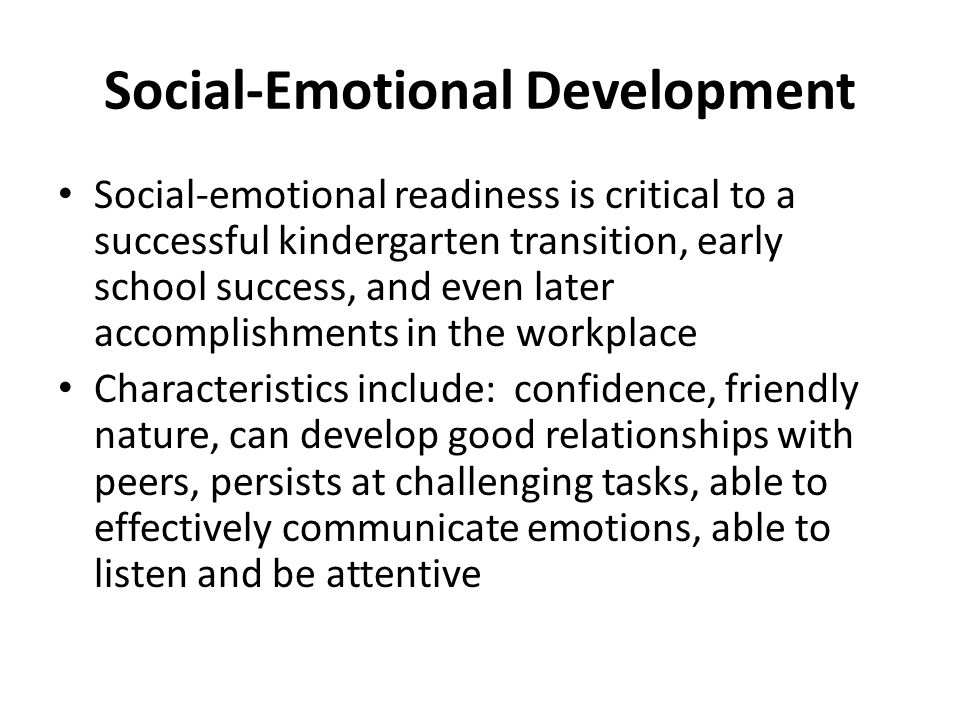 Social-Emotional Development