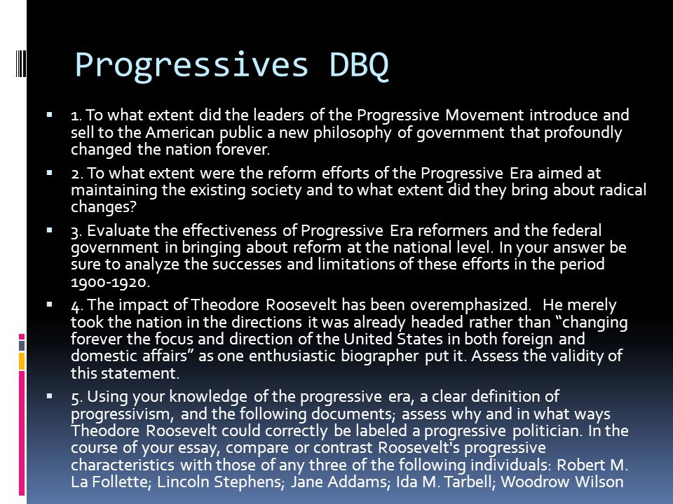 progressive movement essay