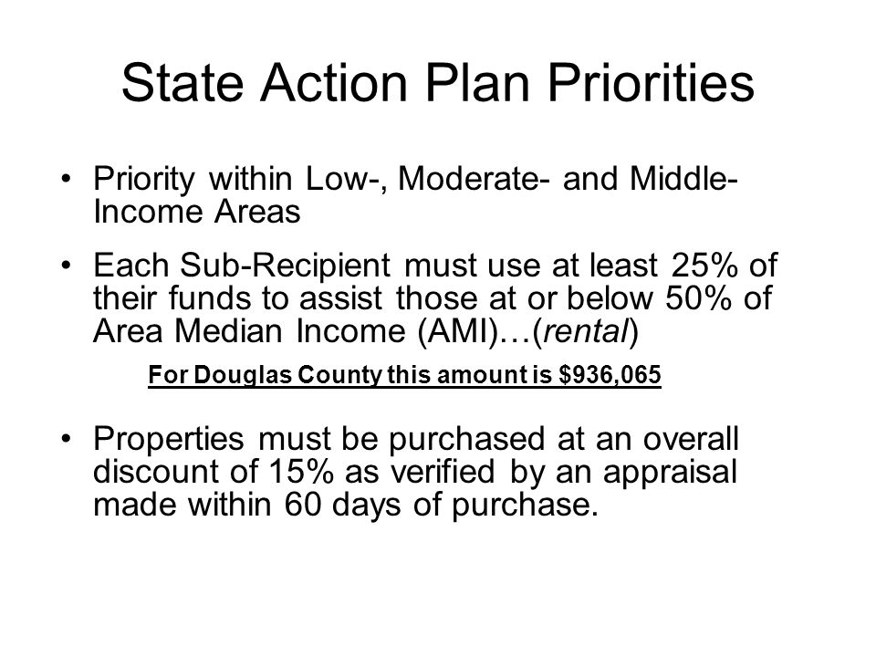State Action Plan Priorities