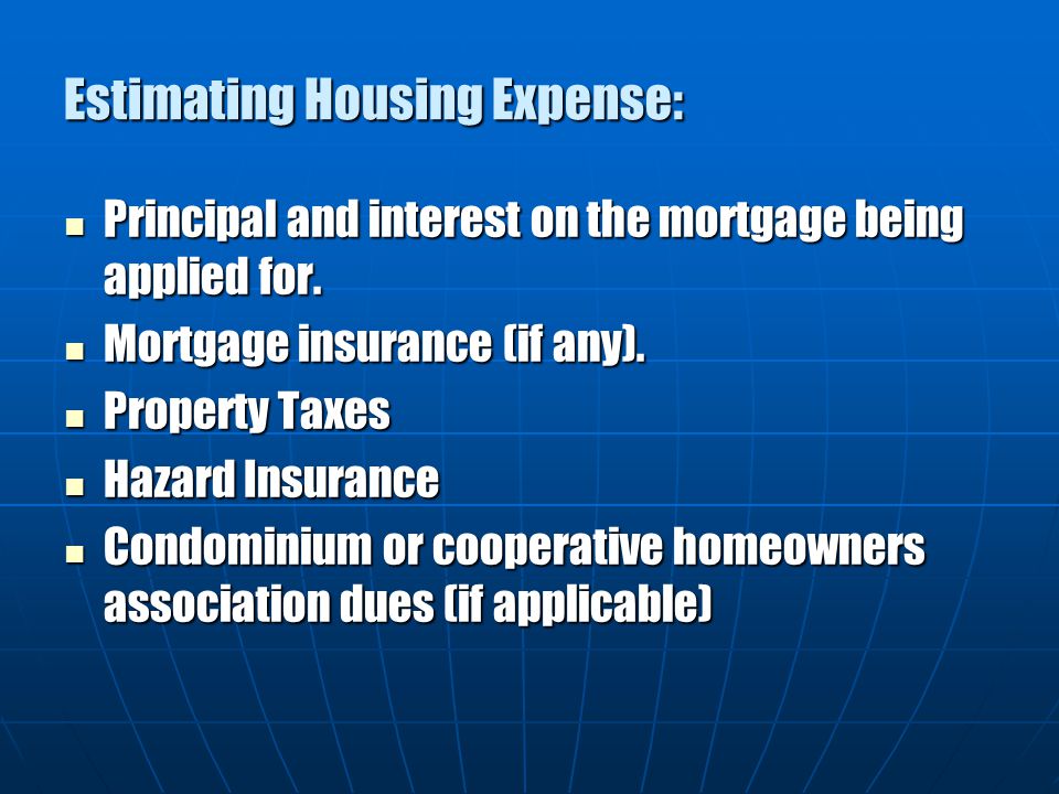 Estimating Housing Expense:
