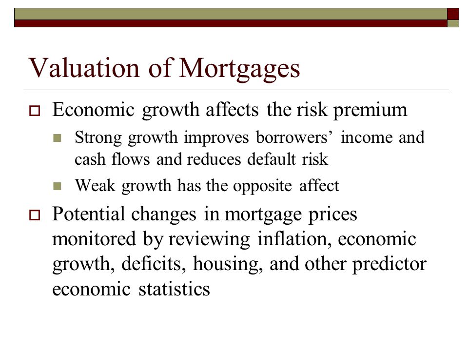 Valuation of Mortgages