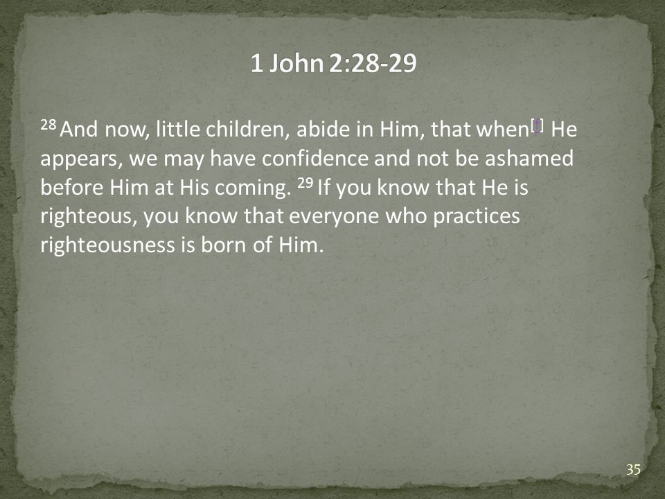 1 John 2:28-29