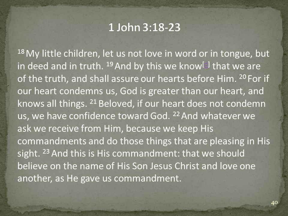 1 John 3:18-23