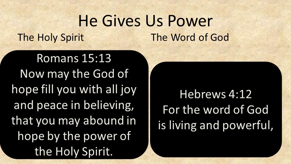 For the word of God is living and powerful,