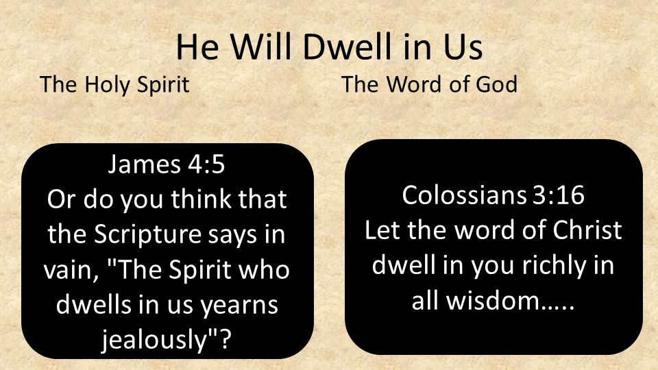 Let the word of Christ dwell in you richly in all wisdom…..