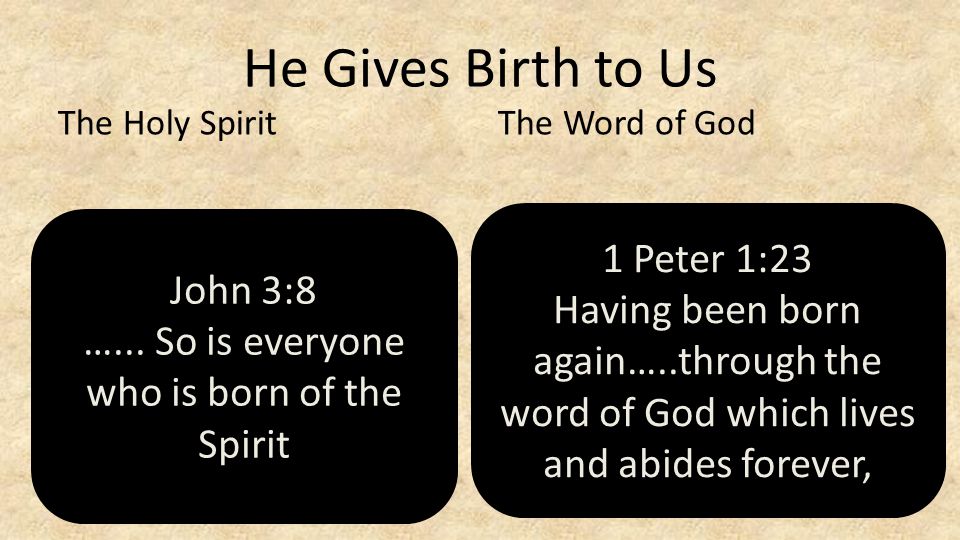 …... So is everyone who is born of the Spirit