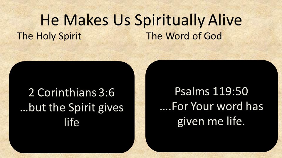 He Makes Us Spiritually Alive