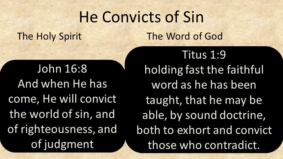 He Convicts of Sin Titus 1:9