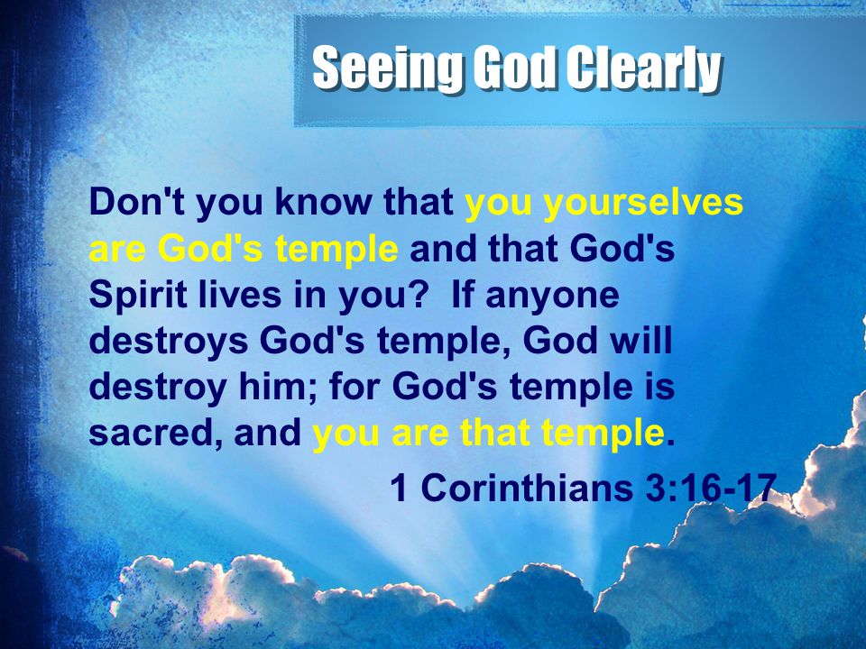 Seeing God Clearly