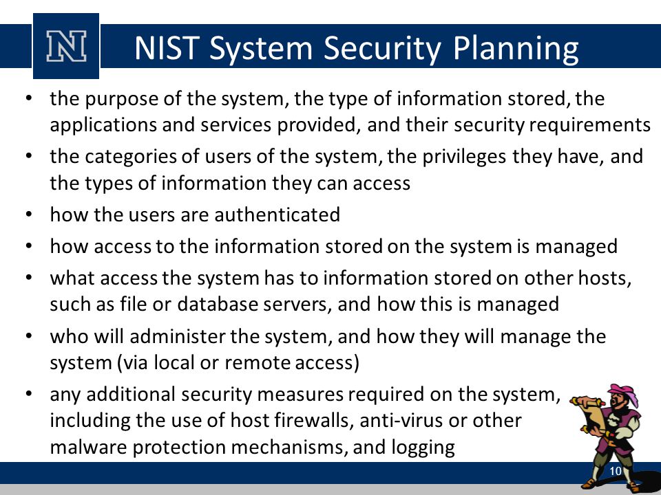 NIST System Security Planning