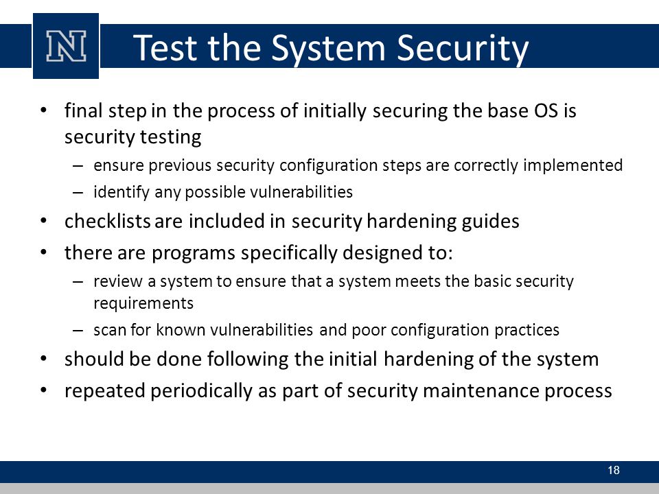 Test the System Security