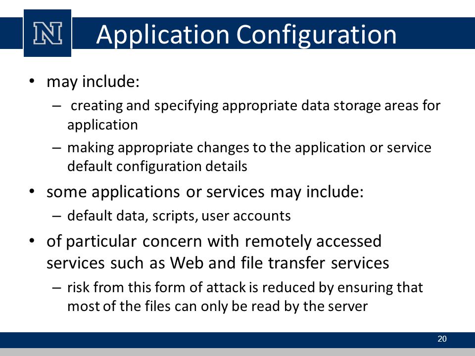 Application Configuration