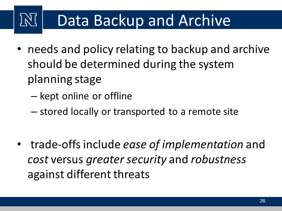 Data Backup and Archive