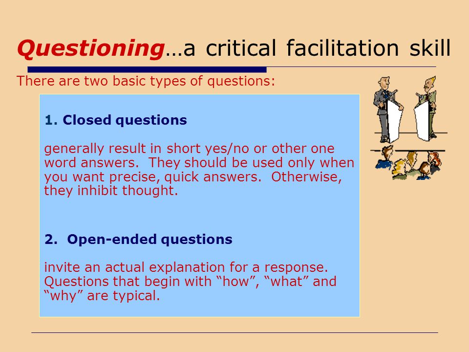 Questioning…a critical facilitation skill