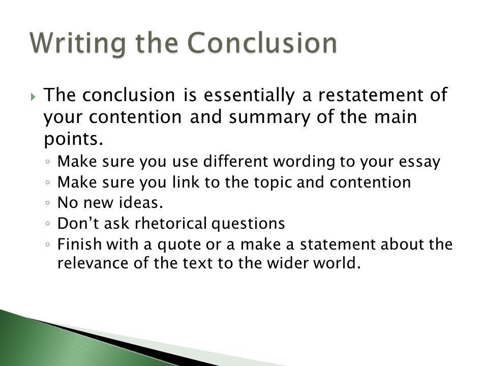 how to write a contention for an essay