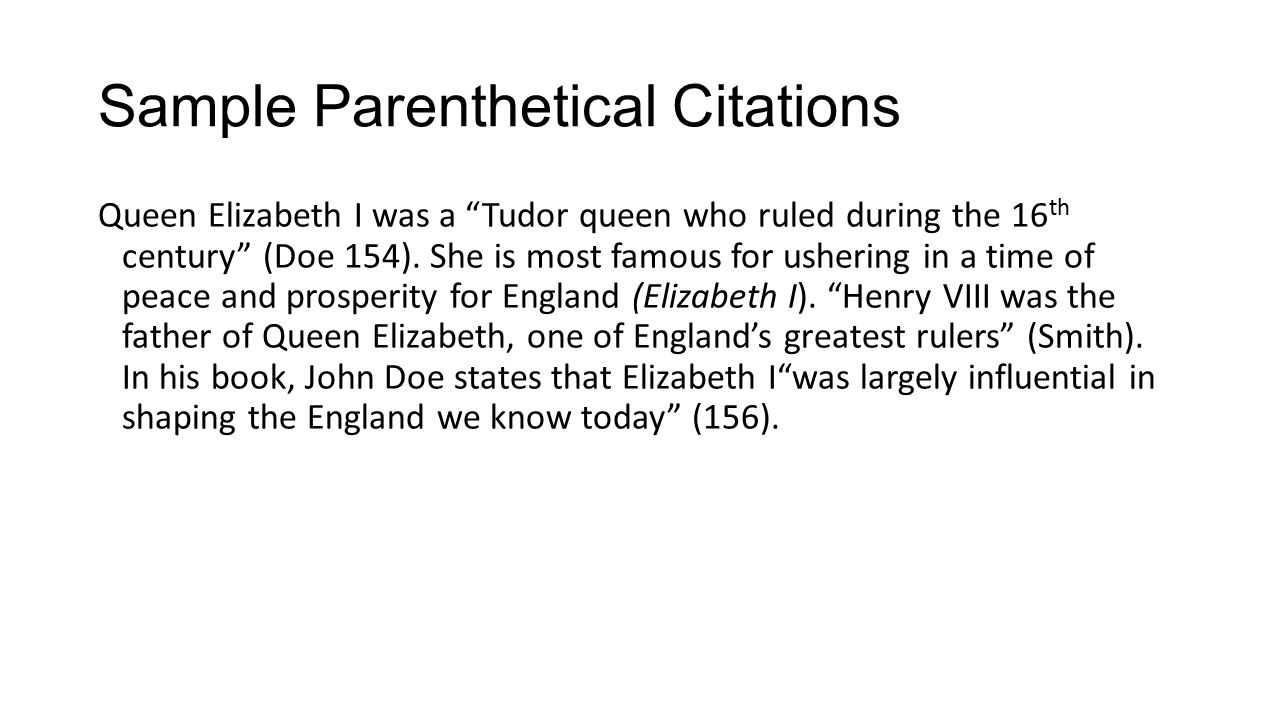 Works Cited, Parenthetical Citations, and Plagiarism - ppt video