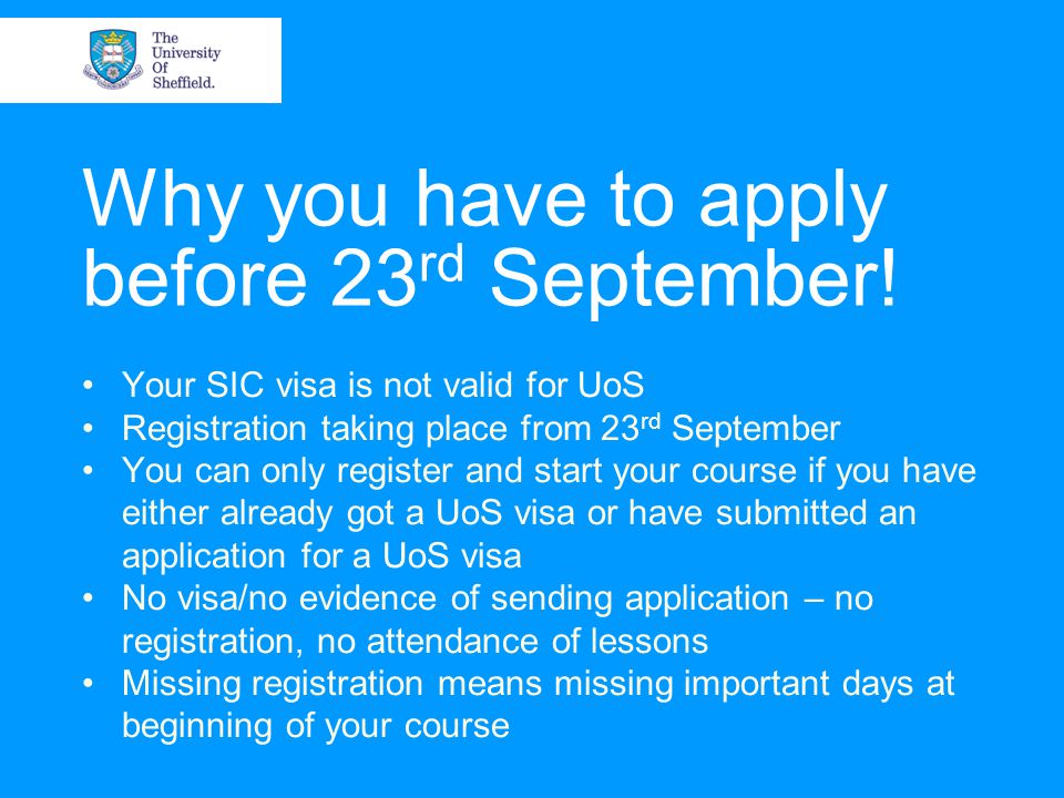 Why you have to apply before 23rd September!