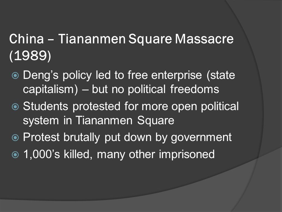 China – Tiananmen Square Massacre (1989)