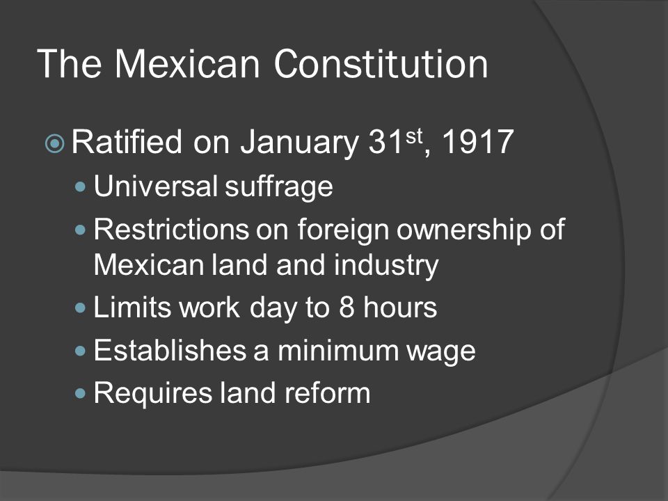 The Mexican Constitution