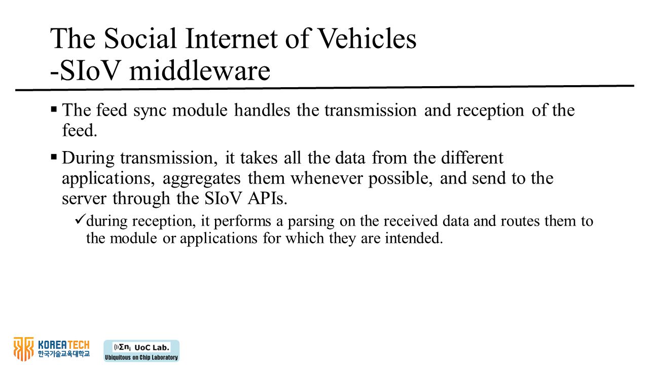 The Social Internet of Vehicles -SIoV middleware