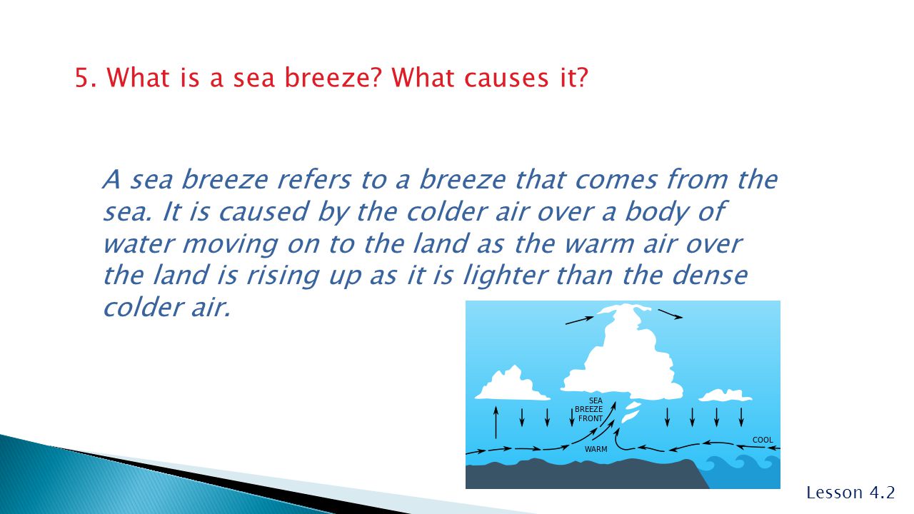 5. What is a sea breeze What causes it