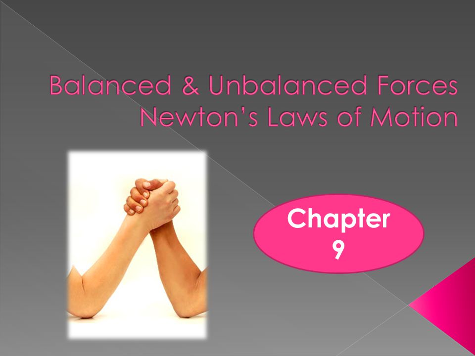 Balanced & Unbalanced Forces Newton’s Laws of Motion