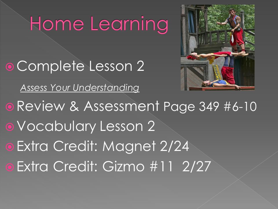 Home Learning Complete Lesson 2 Assess Your Understanding