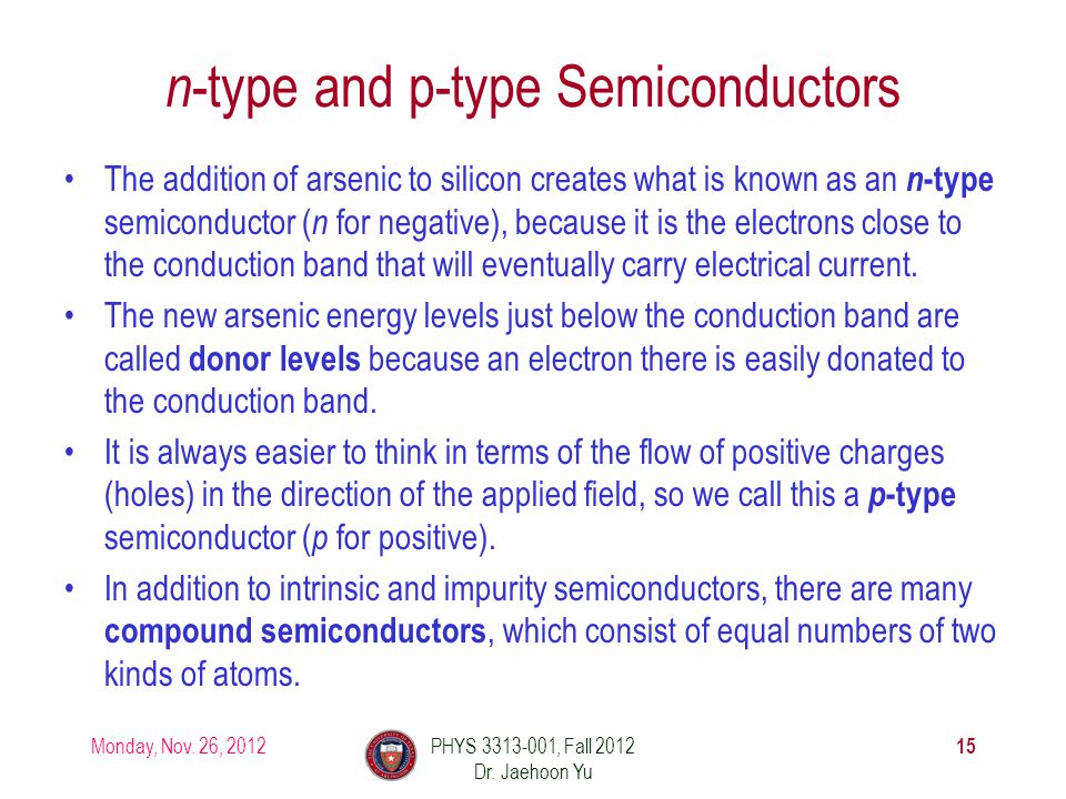 n-type and p-type Semiconductors