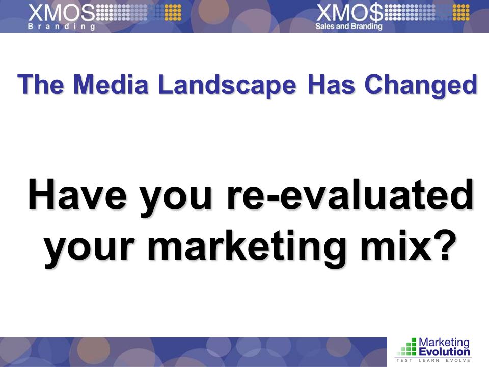 Have you re-evaluated your marketing mix