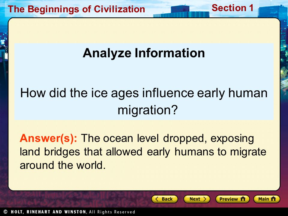 How did the ice ages influence early human migration